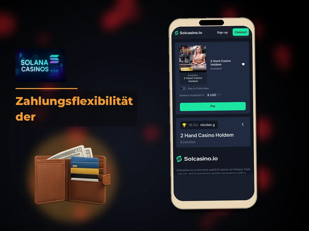 Solana Casino - Zahlungsflexibilität der