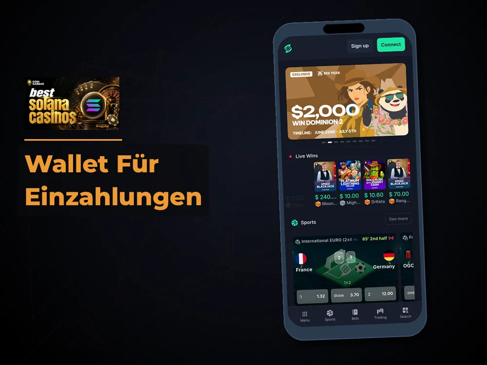 Solana Casino - Wallet Für Einzahlungen