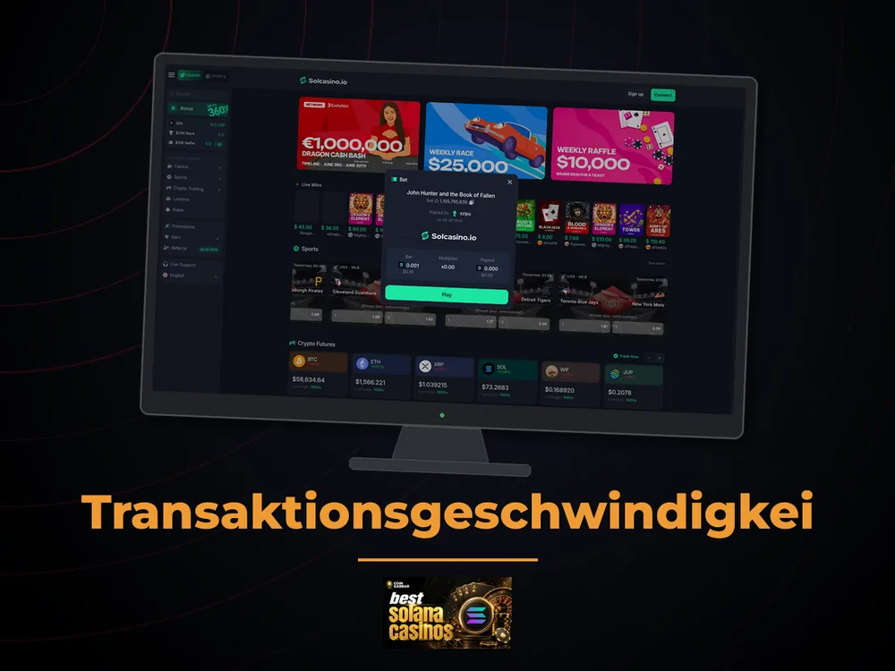 Solana Casino - Transaktionsgeschwindigkei