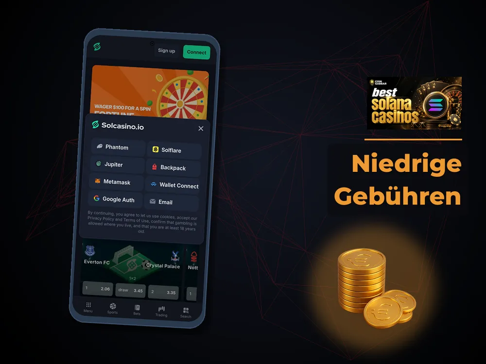 Solana Casino - Niedrige Gebühren