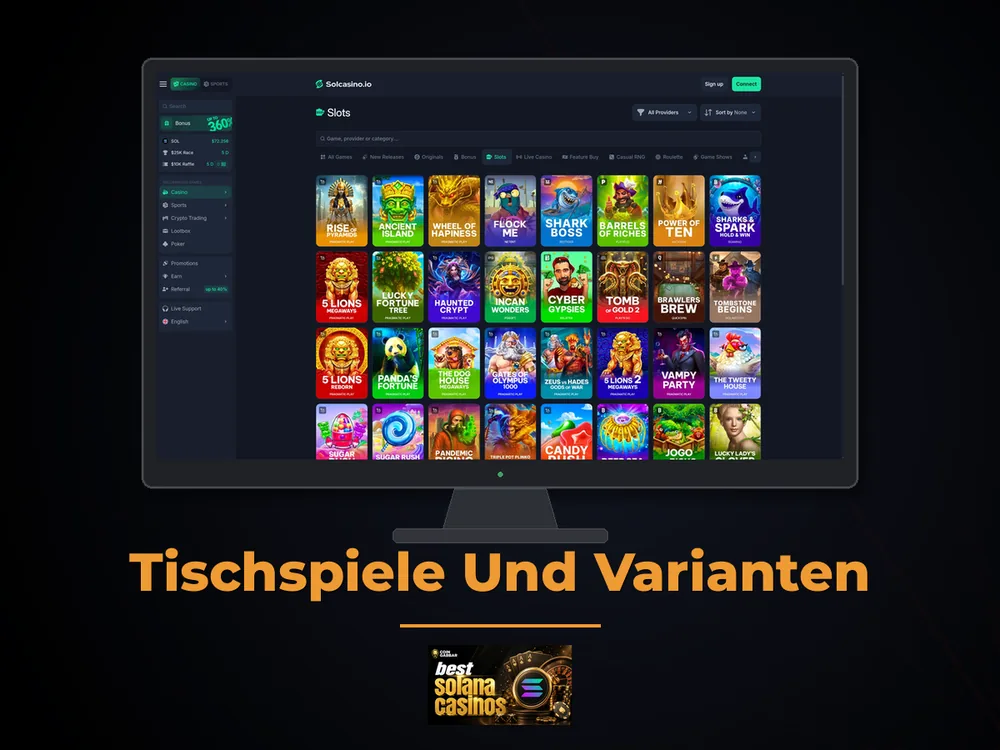 Solana Casino - Tischspiele Und Varianten