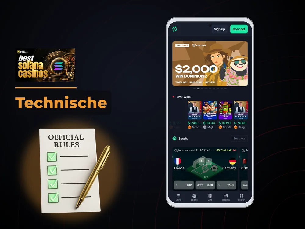 Solana Casino - Technische