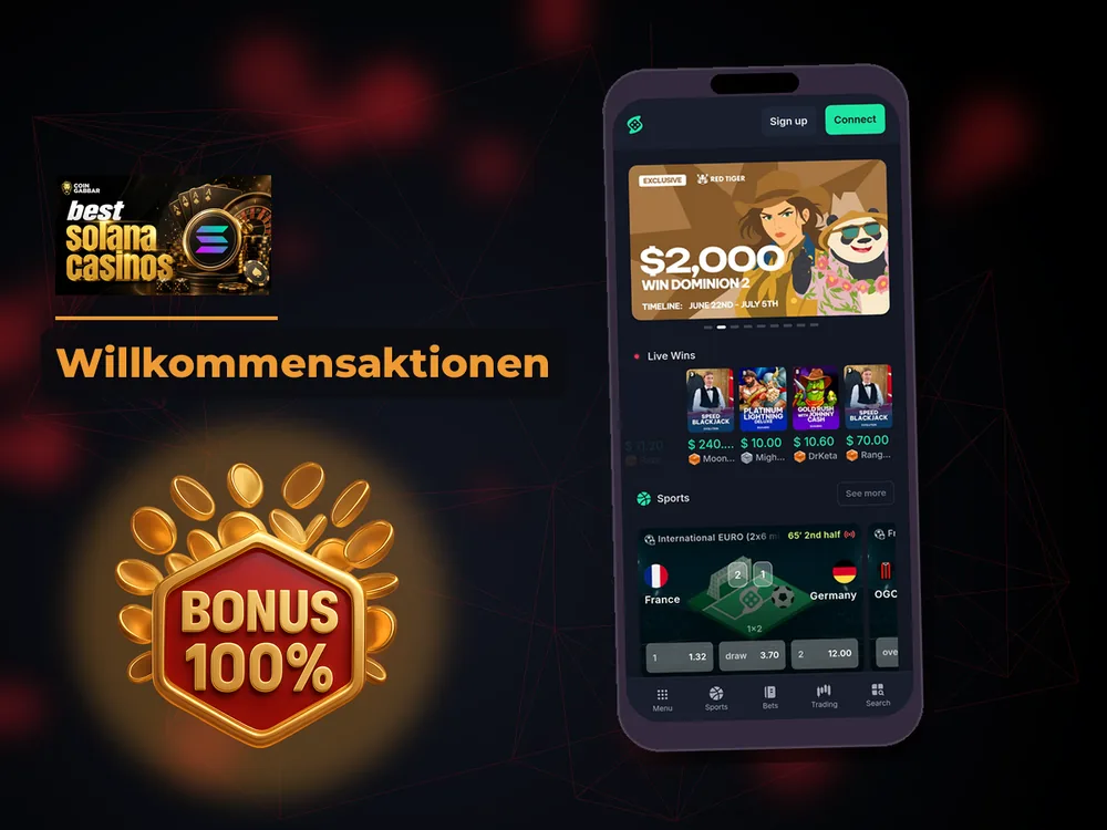 Solana Casino - Willkommensaktionen