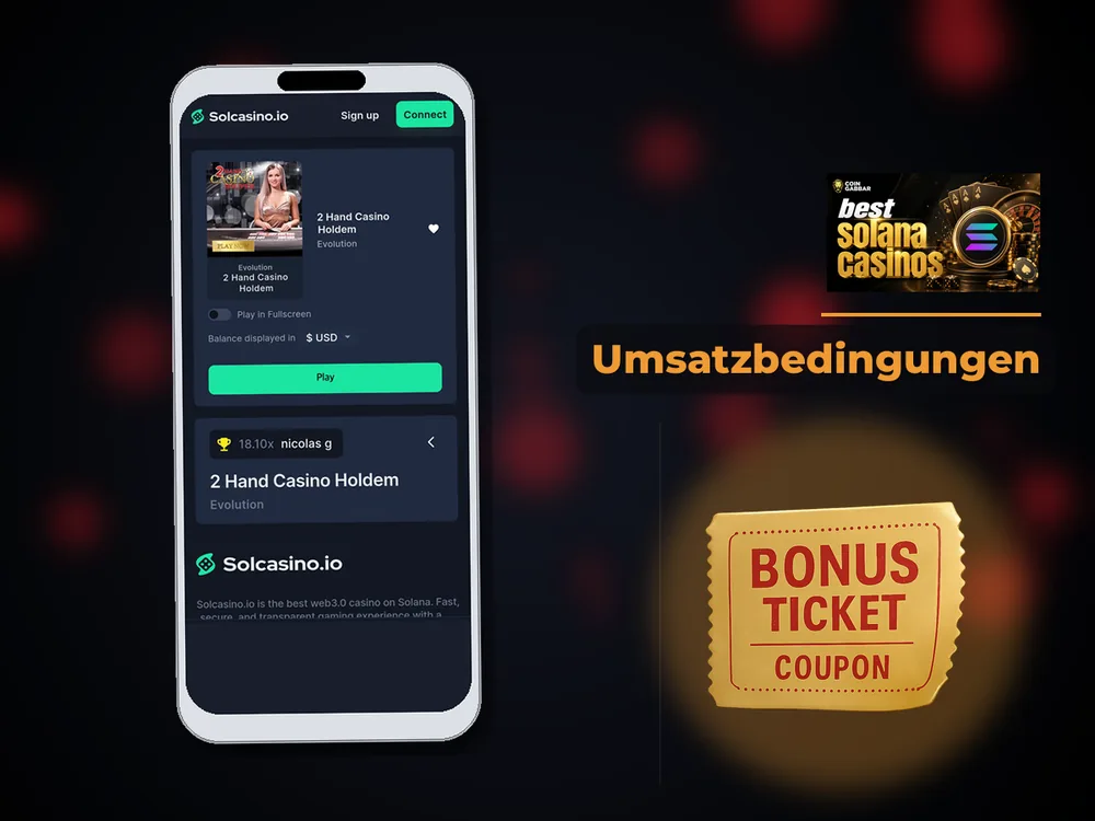 Solana Casino - Umsatzbedingungen