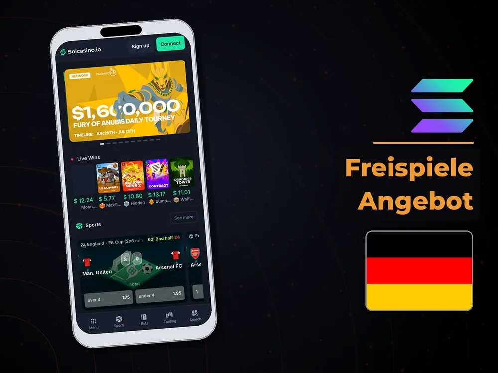Solana Casino - Freispiele Angebot