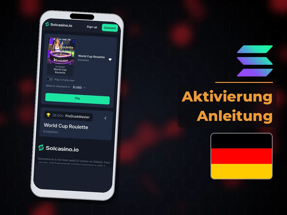 Solana Casino - Aktivierung Anleitung