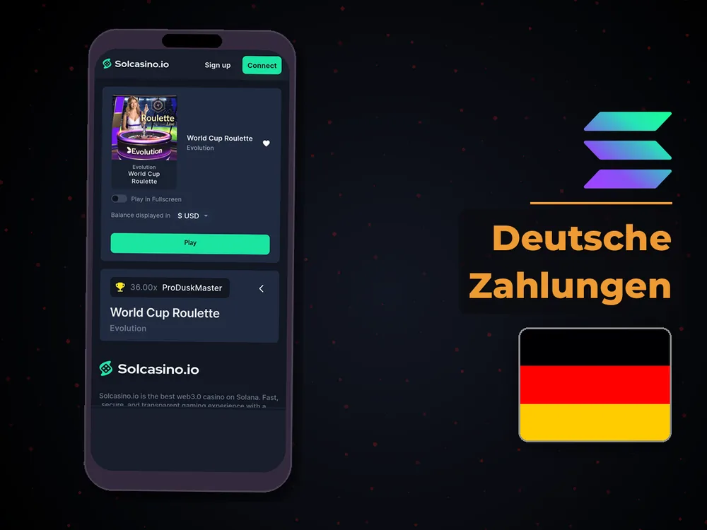 Solana Casino - Deutsche Zahlungen