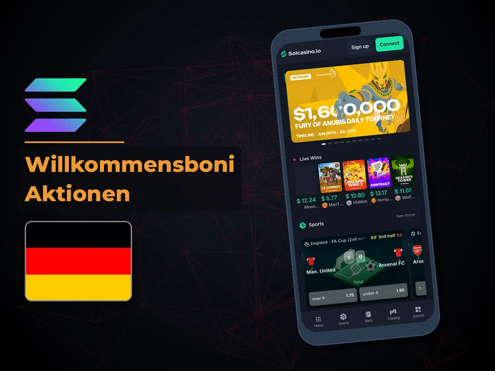 Solana Casino - Willkommensboni Aktionen