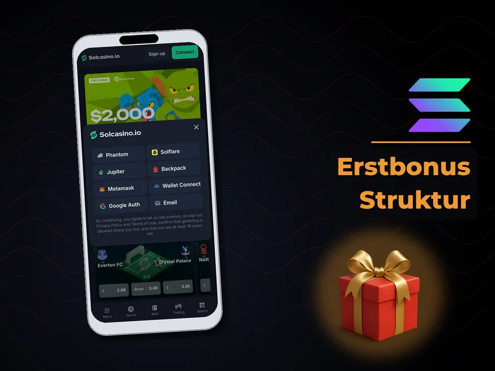 Solana Casino - Erstbonus Struktur