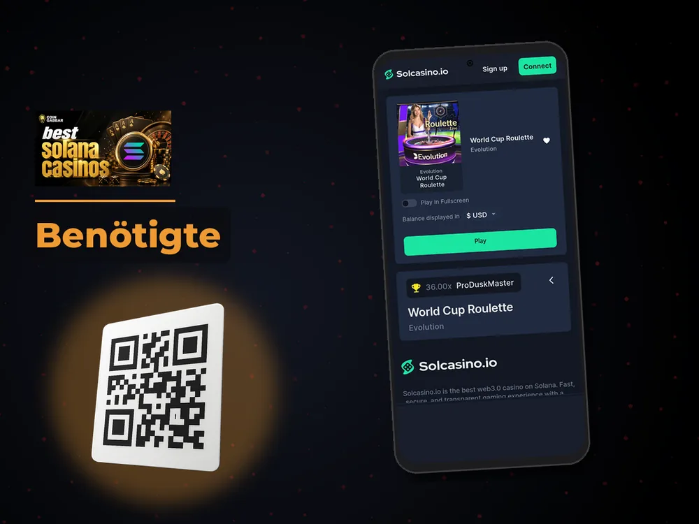 Solana Casino - Benötigte