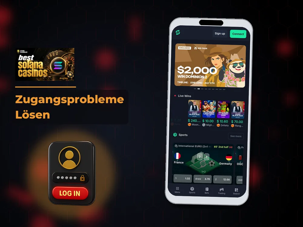 Solana Casino - Zugangsprobleme Lösen