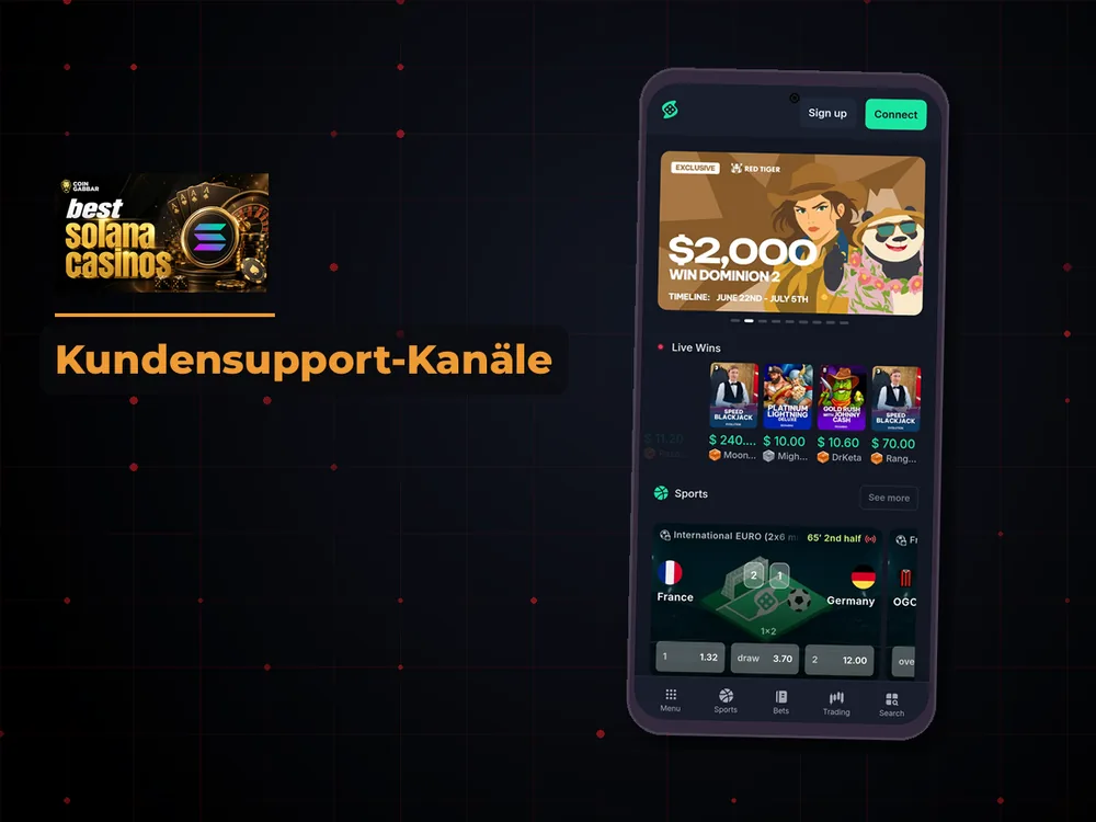 Solana Casino - Kundensupport-Kanäle