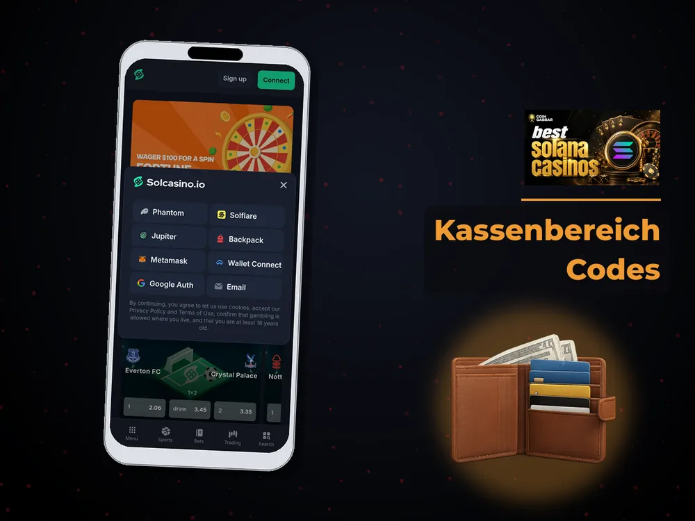 Solana Casino - Kassenbereich Codes