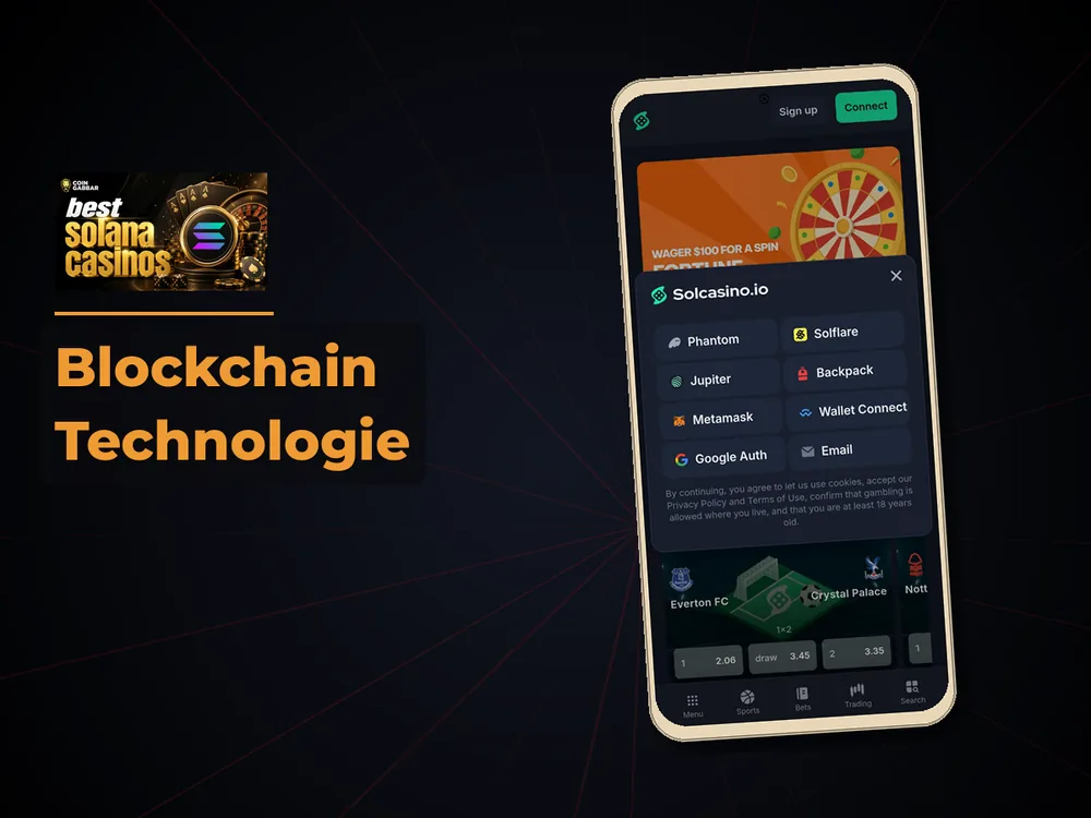 Solana Casino - Blockchain Technologie