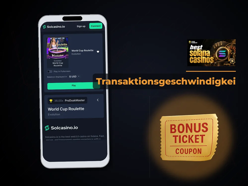 Solana Casino - Transaktionsgeschwindigkei