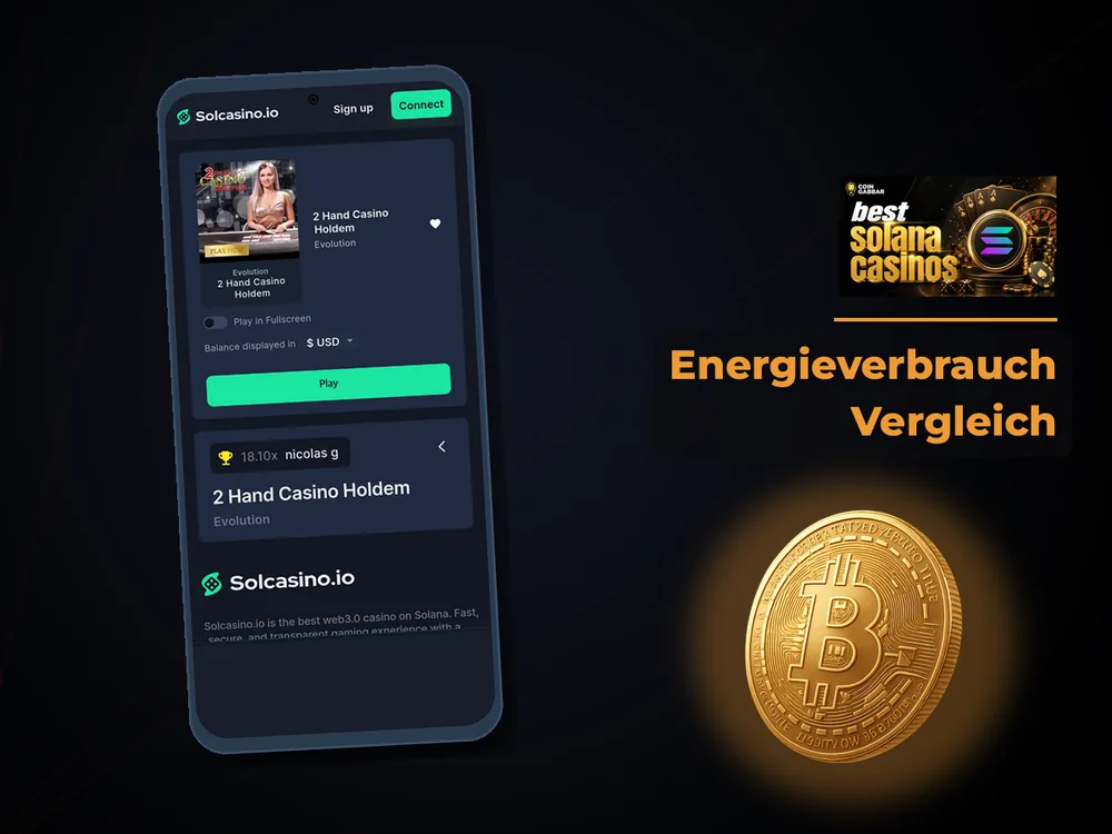 Solana Casino - Energieverbrauch Vergleich