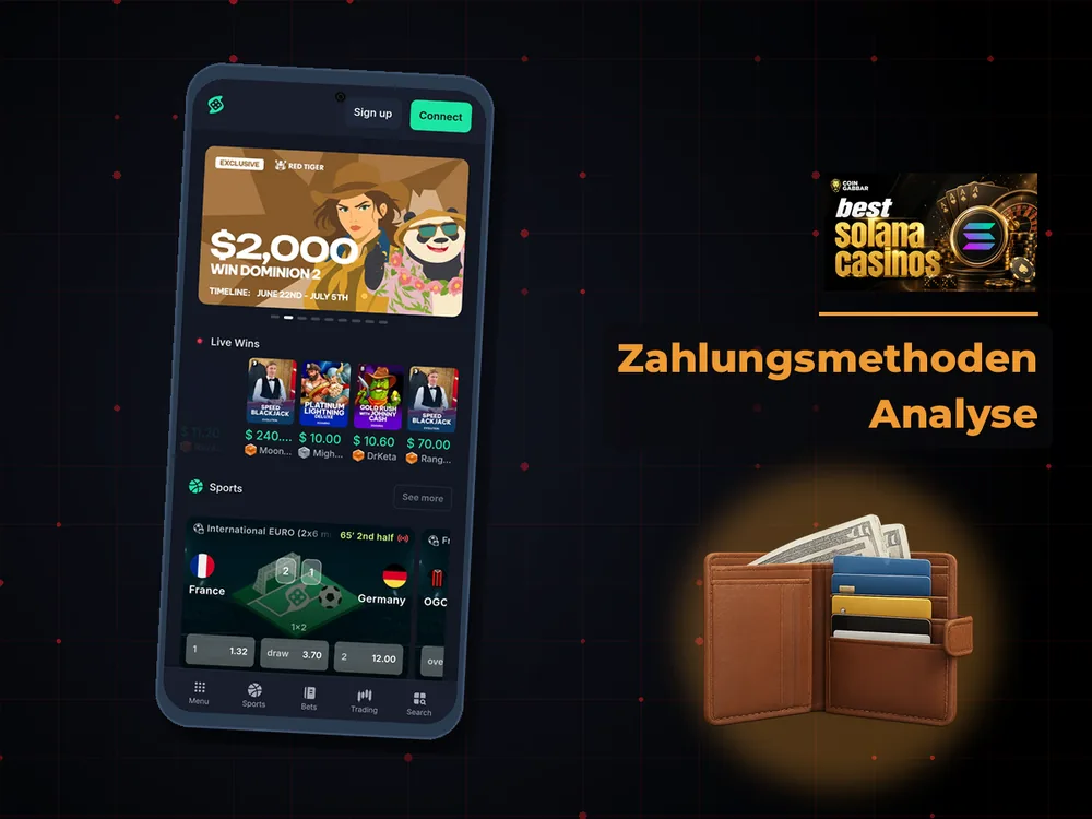 Solana Casino - Zahlungsmethoden Analyse