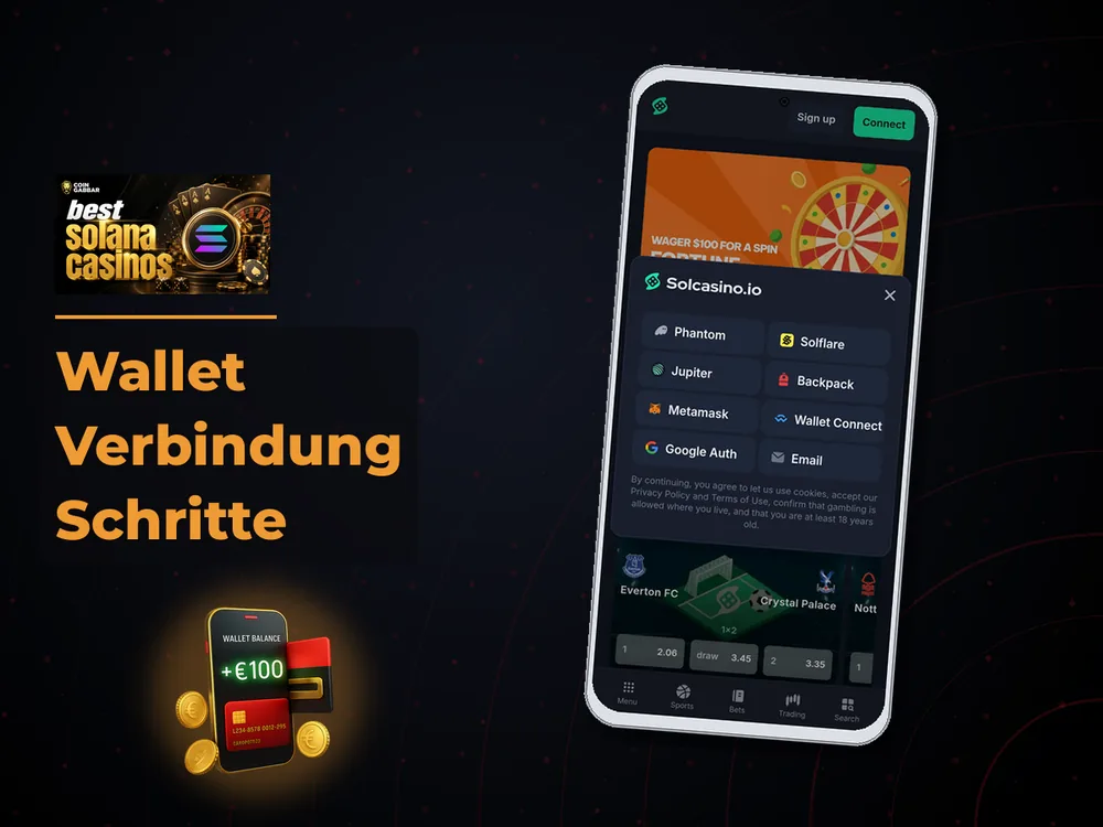 Solana Casino - Wallet Verbindung Schritte