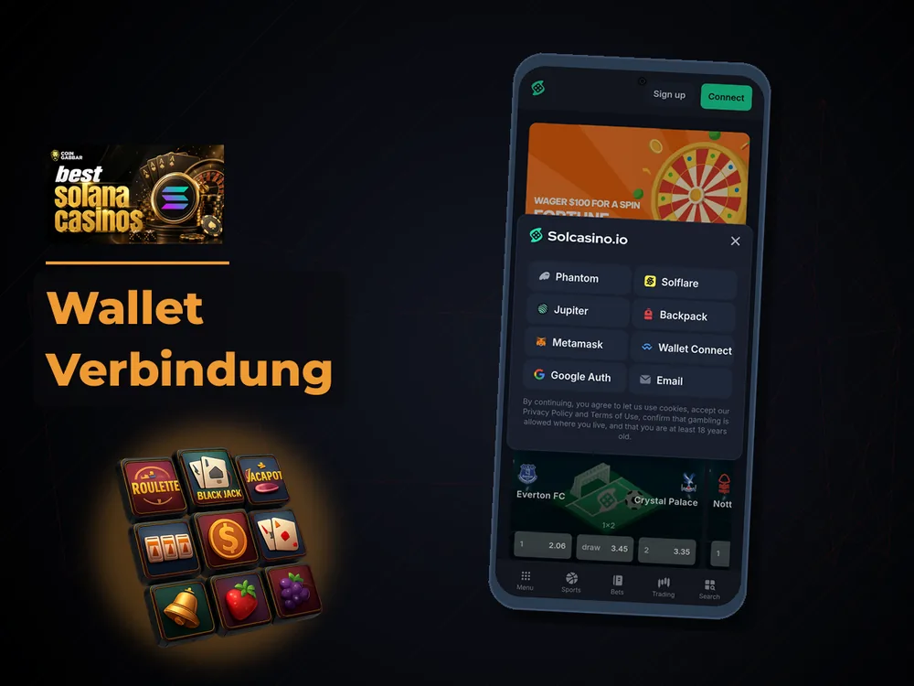 Solana Casino - Wallet Verbindung