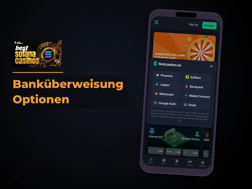 Solana Casino - Banküberweisung Optionen