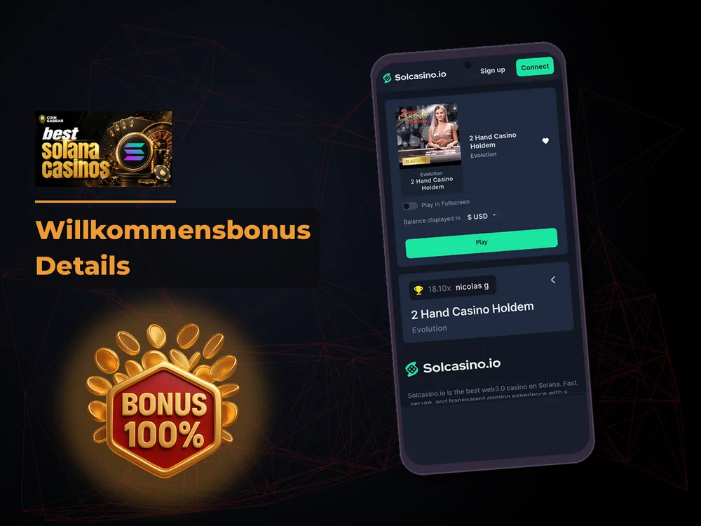 Solana Casino - Willkommensbonus Details