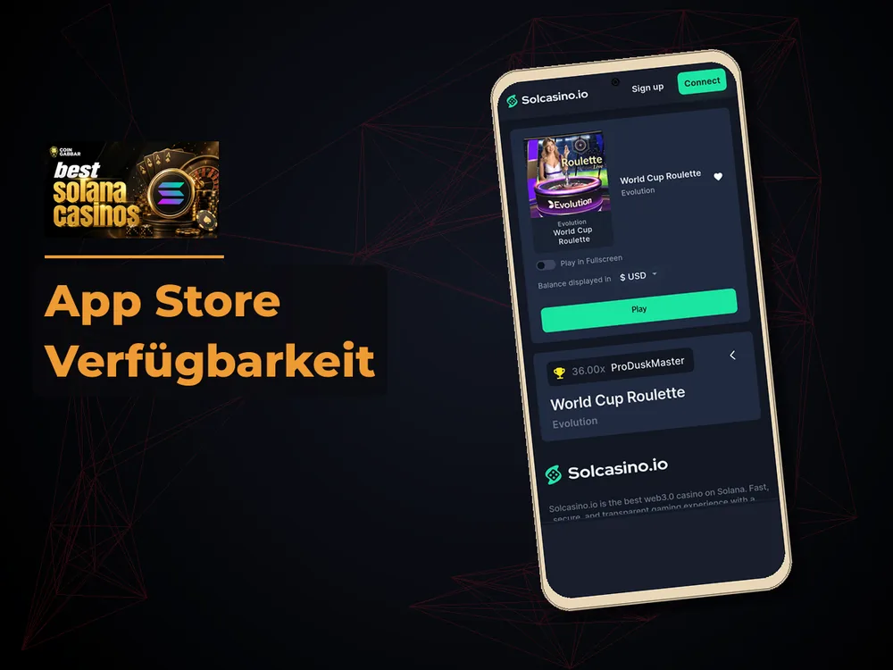 Solana Casino - App Store Verfügbarkeit