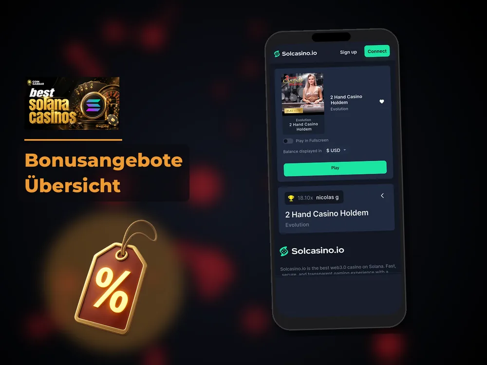Solana Casino - Bonusangebote Übersicht