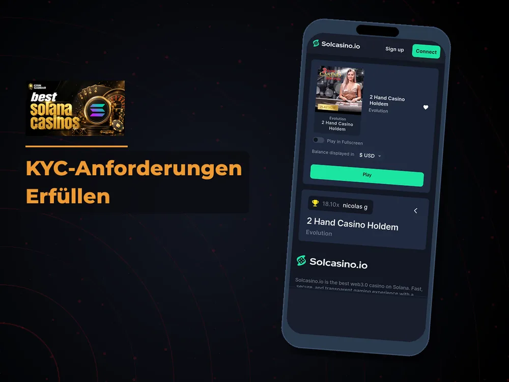 Solana Casino - KYC-Anforderungen Erfüllen
