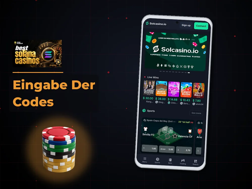 Solana Casino - Eingabe Der Codes