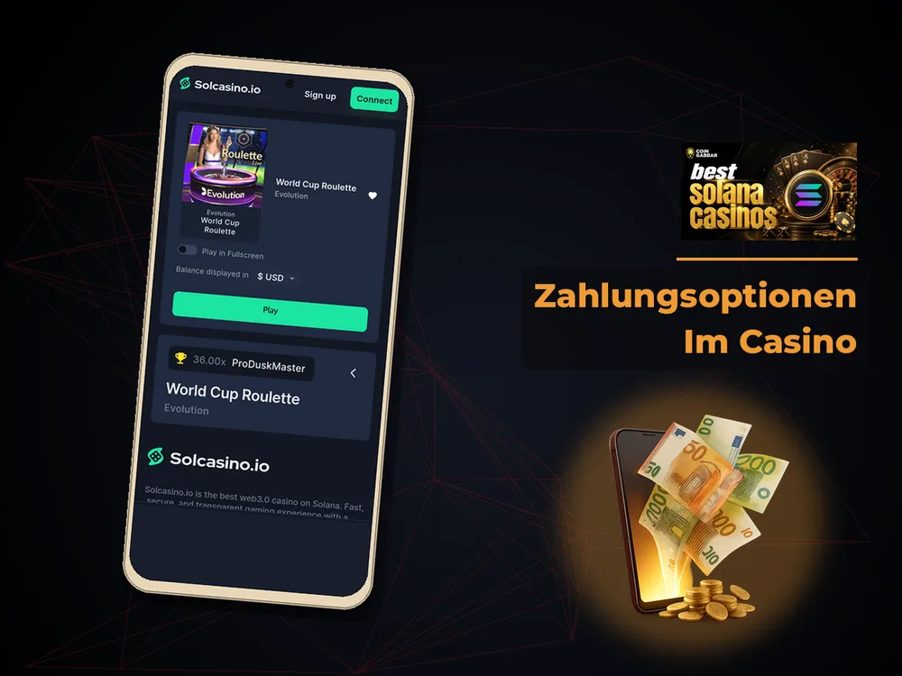 Solana Casino - Zahlungsoptionen Im Casino