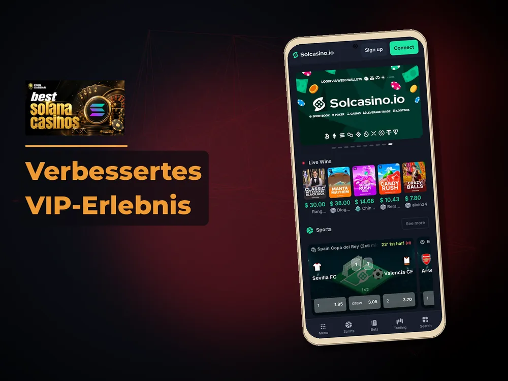 Solana Casino - Verbessertes VIP-Erlebnis