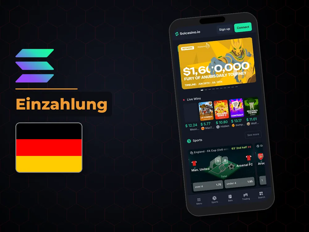 Solana Casino - Einzahlung