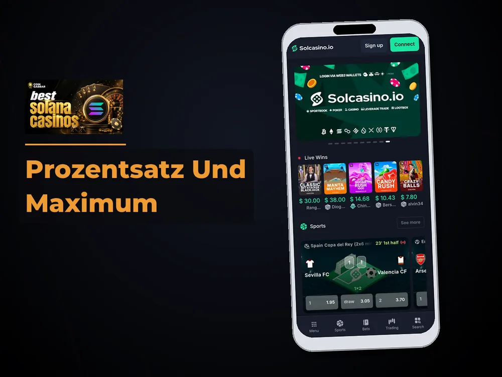 Solana Casino - Prozentsatz Und Maximum