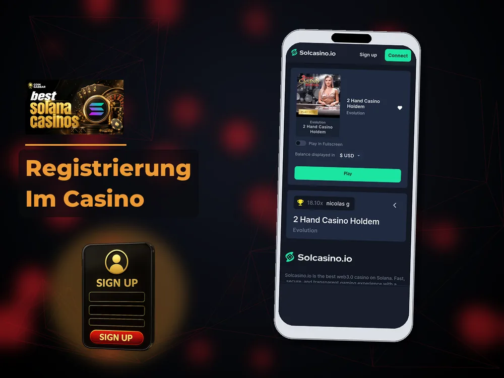 Solana Casino - Registrierung Im Casino