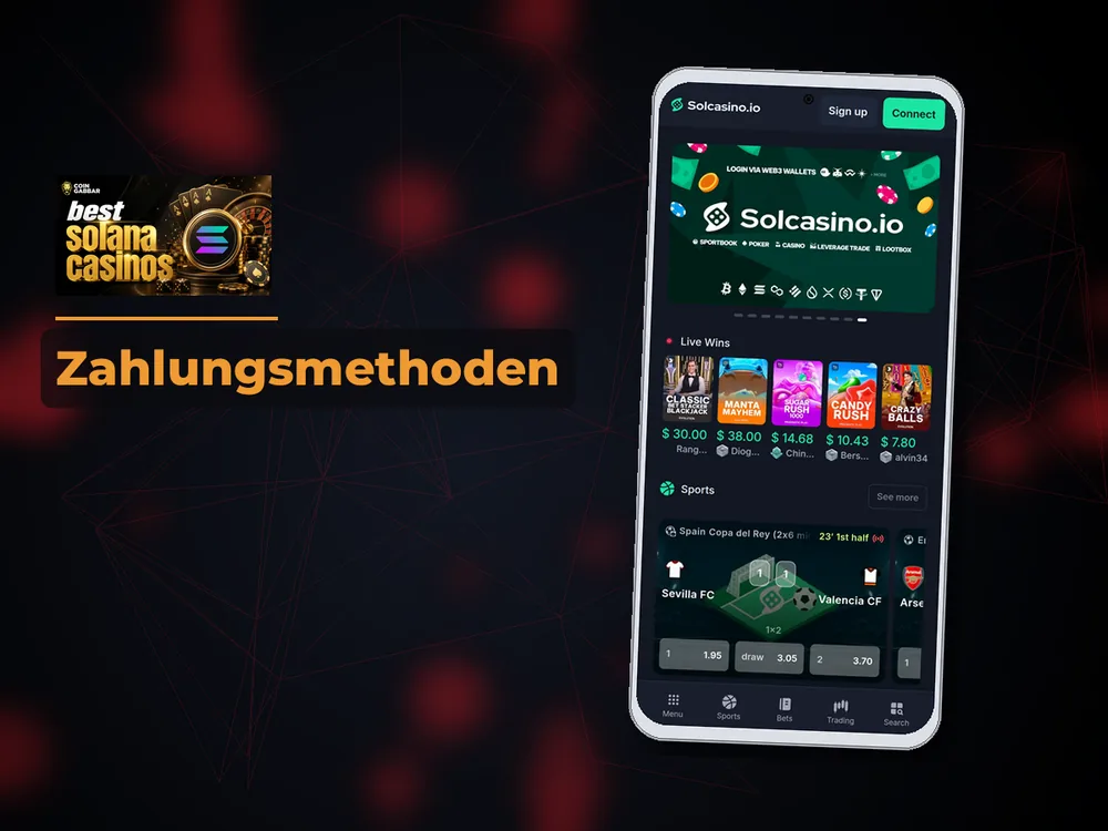 Solana Casino - Zahlungsmethoden