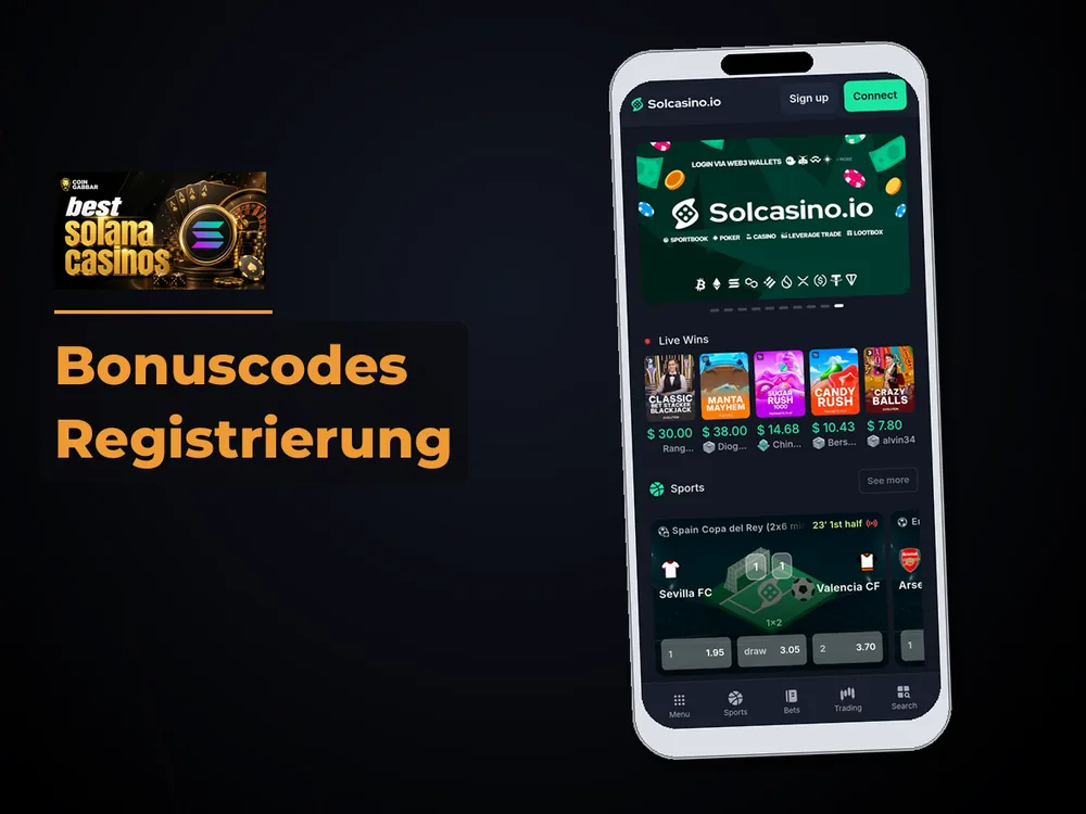 Solana Casino - Bonuscodes Registrierung