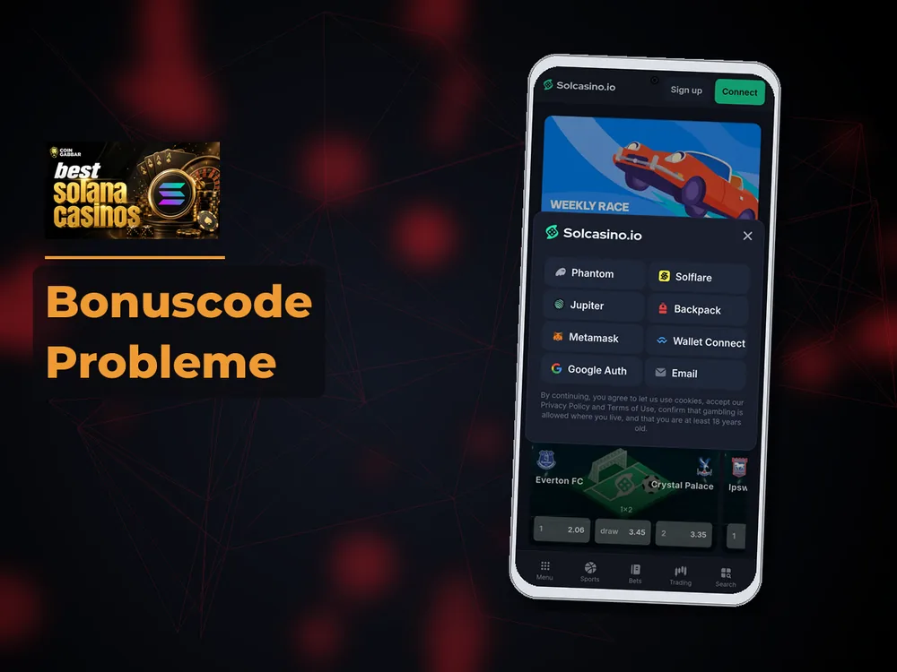 Solana Casino - Bonuscode Probleme