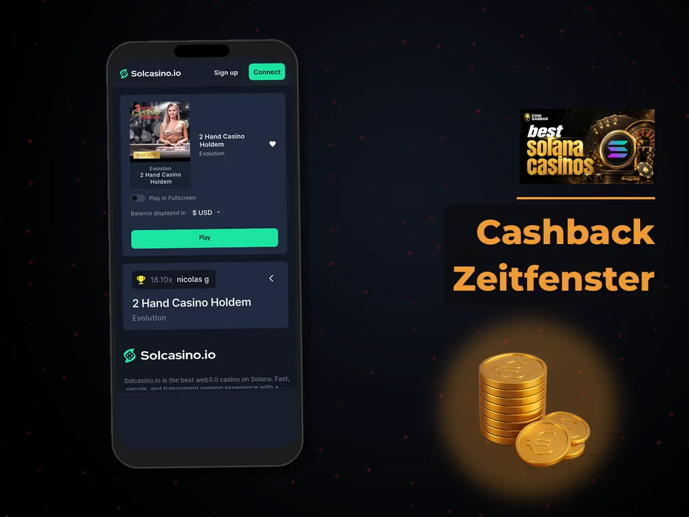 Solana Casino - Cashback Zeitfenster