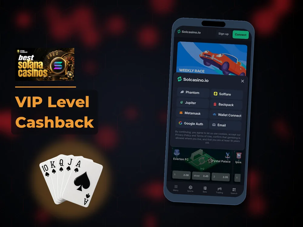 Solana Casino - VIP Level Cashback