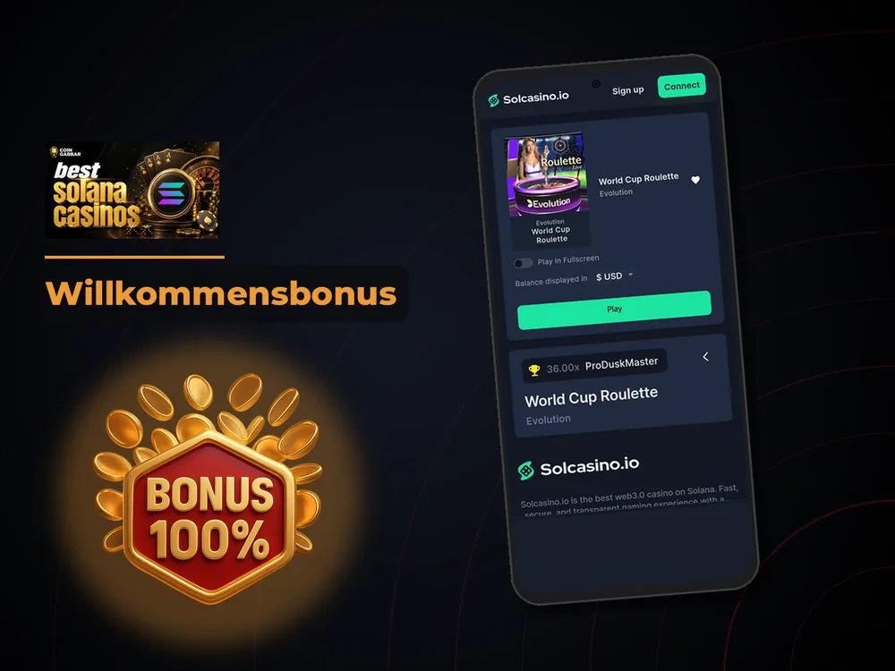 Solana Casino - Willkommensbonus