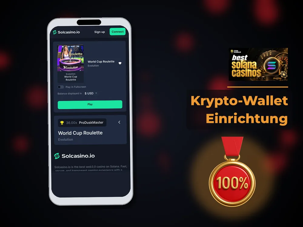 Solana Casino - Krypto-Wallet Einrichtung
