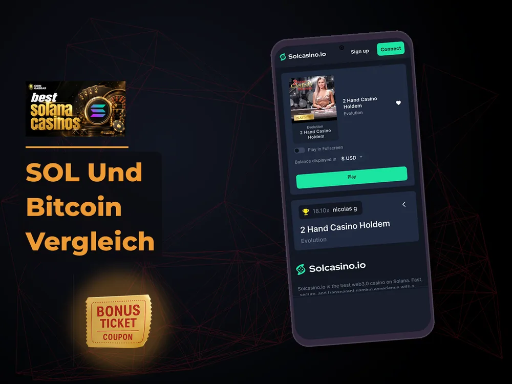 Solana Casino - SOL Und Bitcoin Vergleich