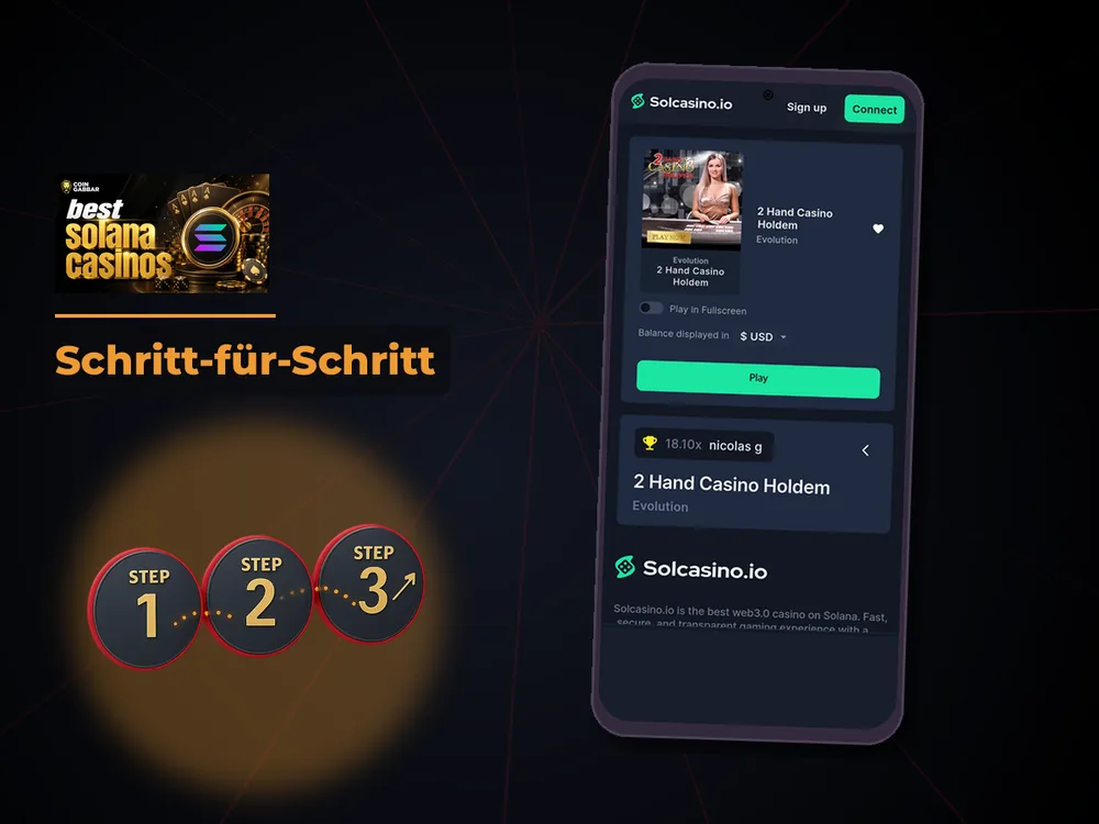 Solana Casino - Schritt-für-Schritt