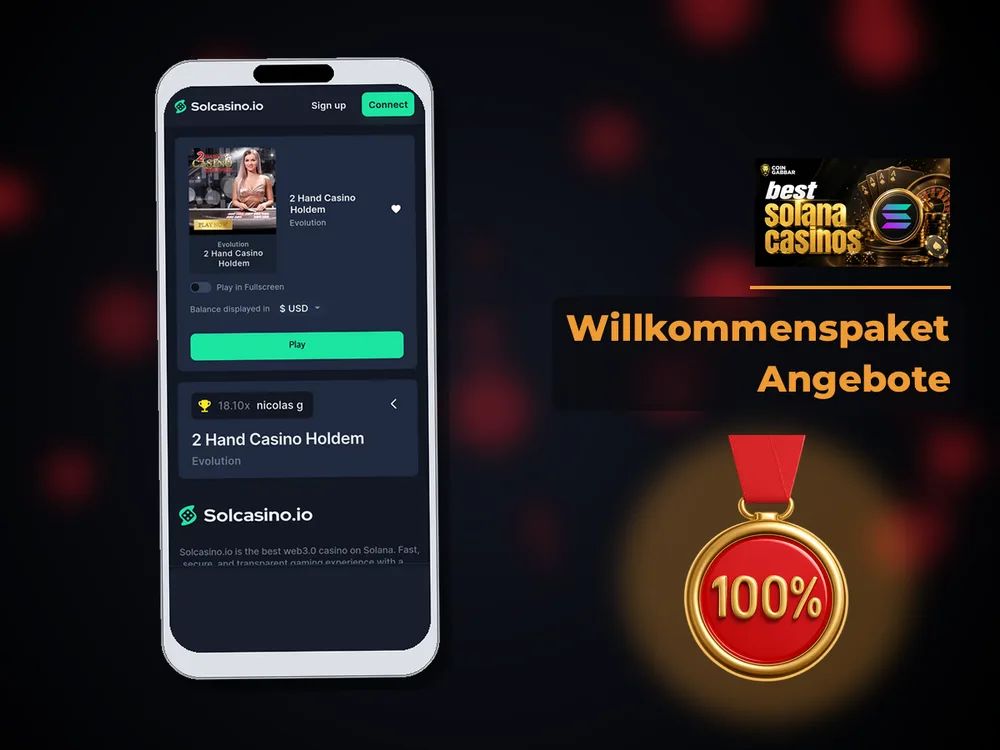 Solana Casino - Willkommenspaket Angebote