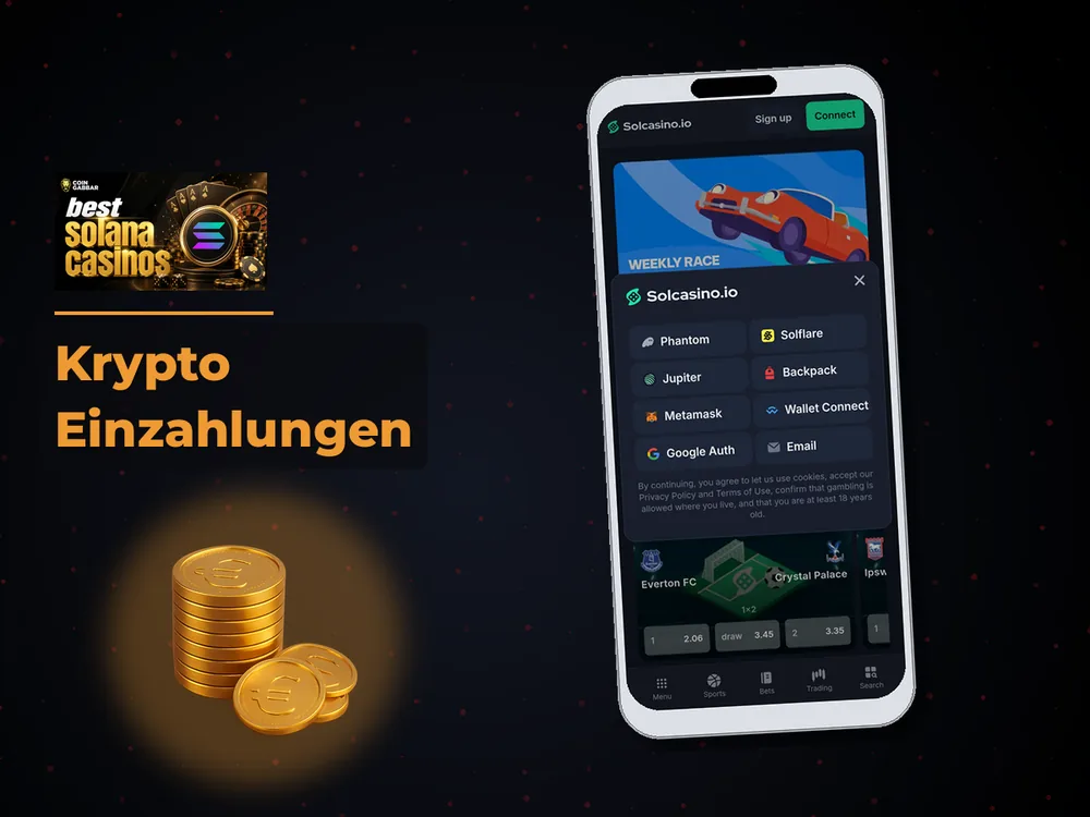 Solana Casino - Krypto Einzahlungen