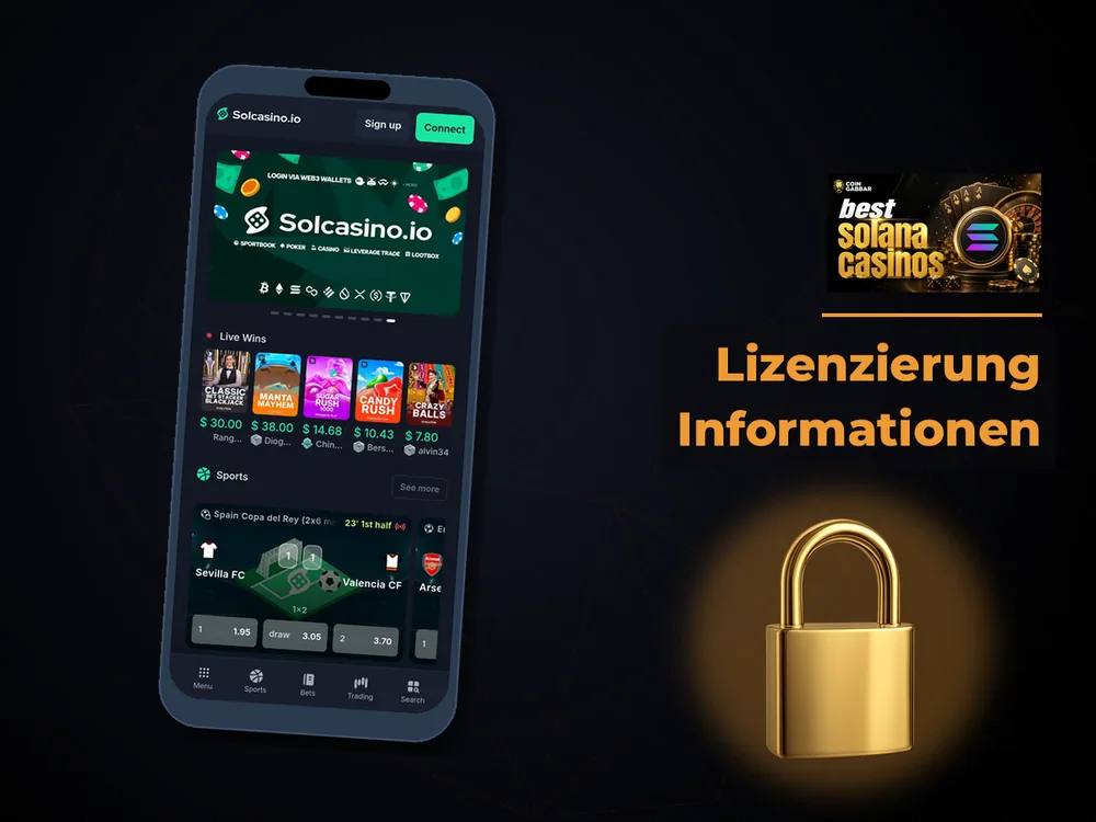 Solana Casino - Lizenzierung Informationen