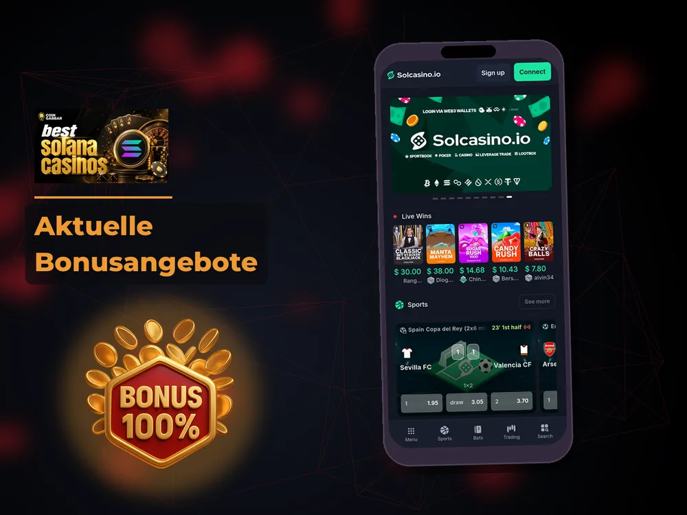 Solana Casino - Aktuelle Bonusangebote
