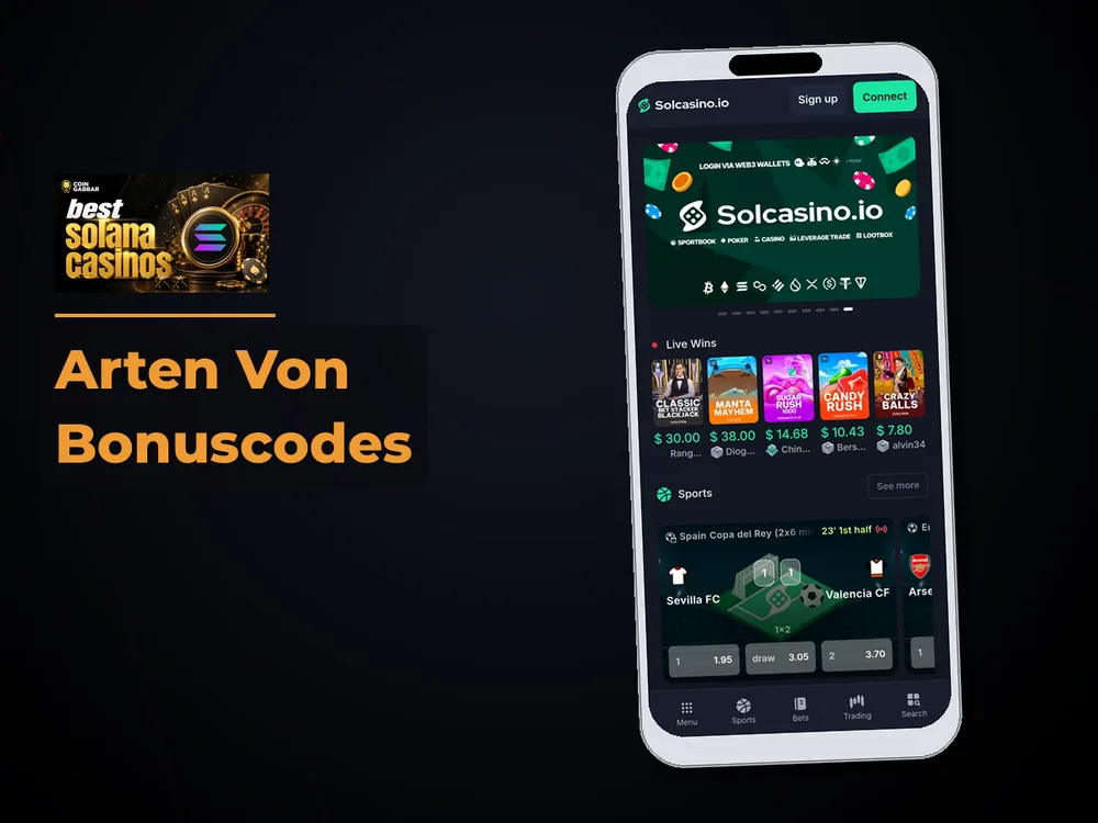 Solana Casino - Arten Von Bonuscodes