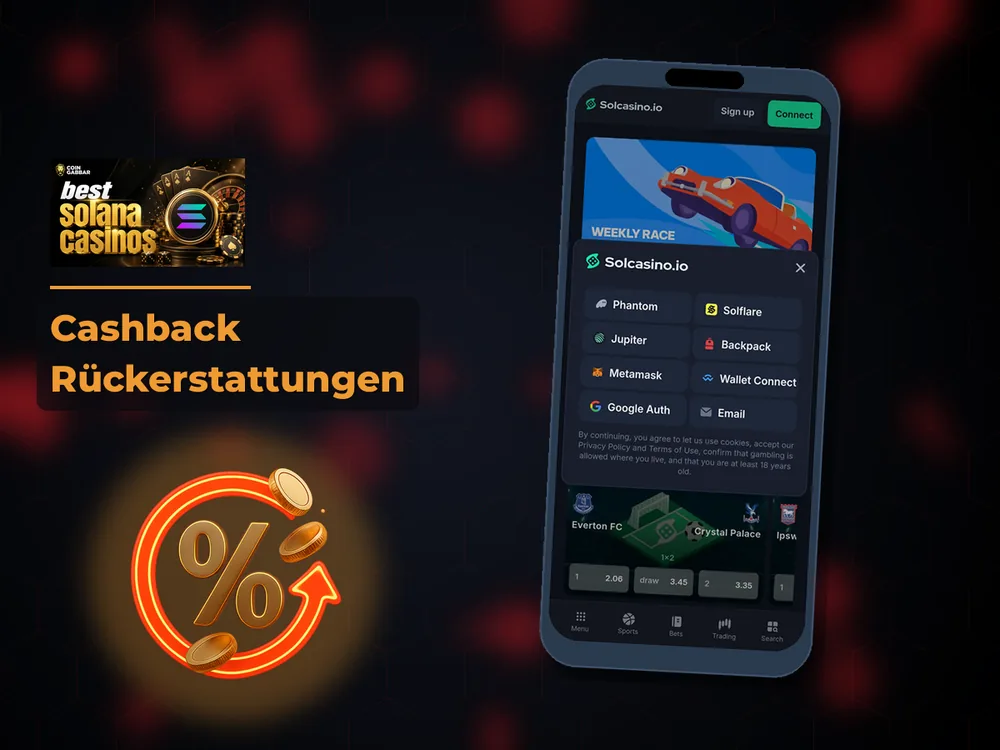 Solana Casino - Cashback Rückerstattungen