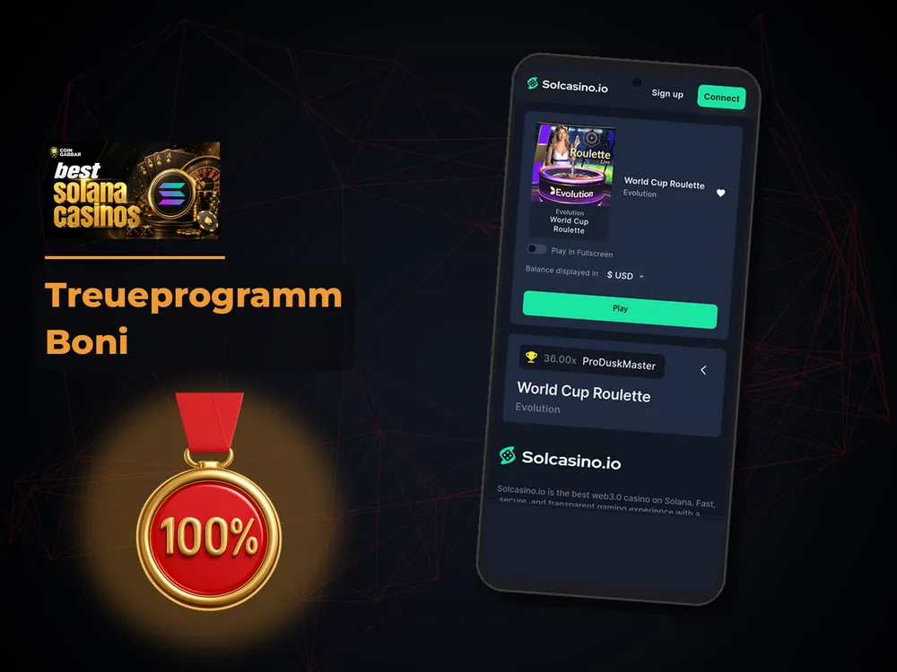 Solana Casino - Treueprogramm Boni